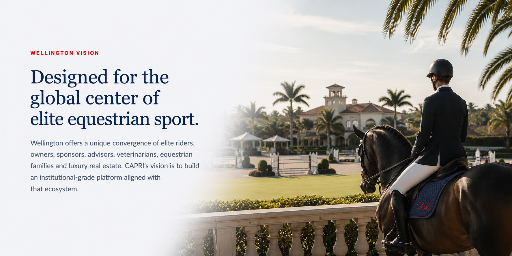 CAPRI Wellington Vision for elite equestrian sport