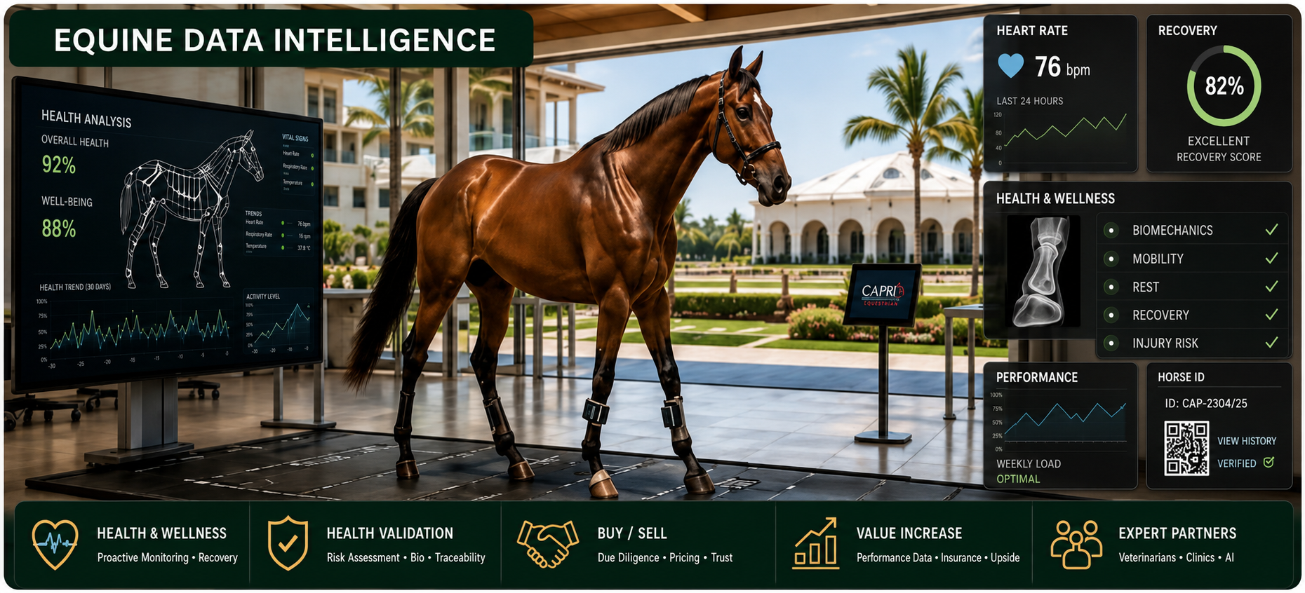 Concept rendering &mdash; AI and equine health intelligence