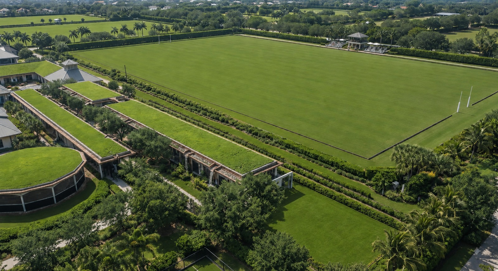 Aerial view &mdash; private equestrian grounds