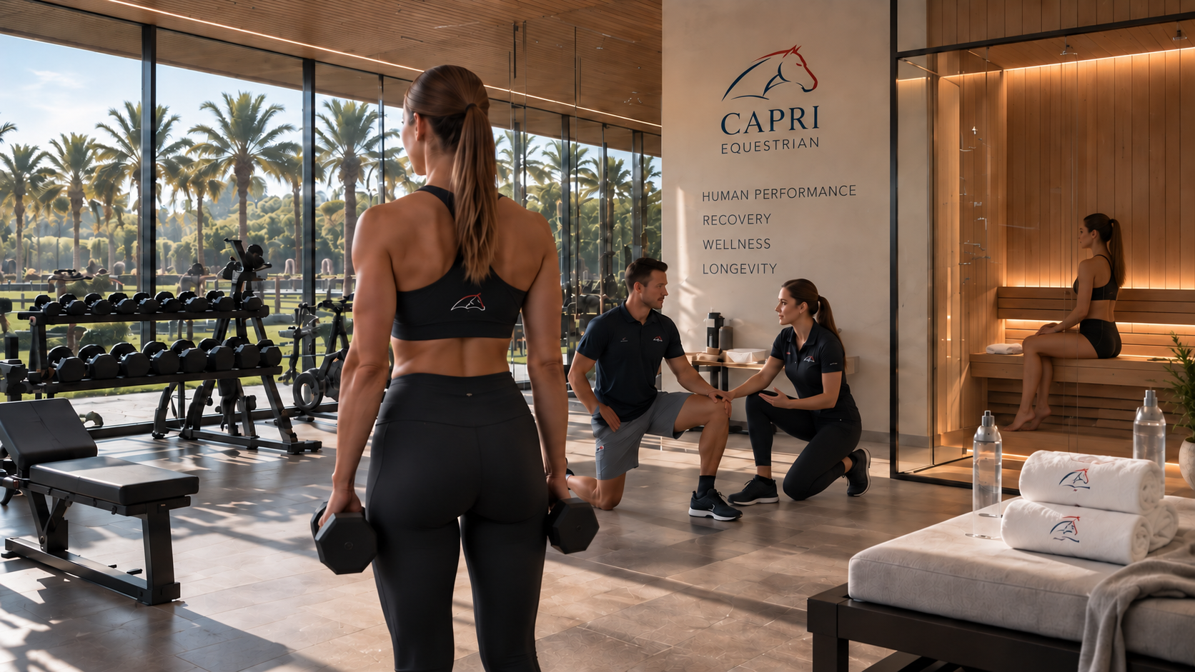 Concept rendering &mdash; human performance center: strength, coaching and sauna