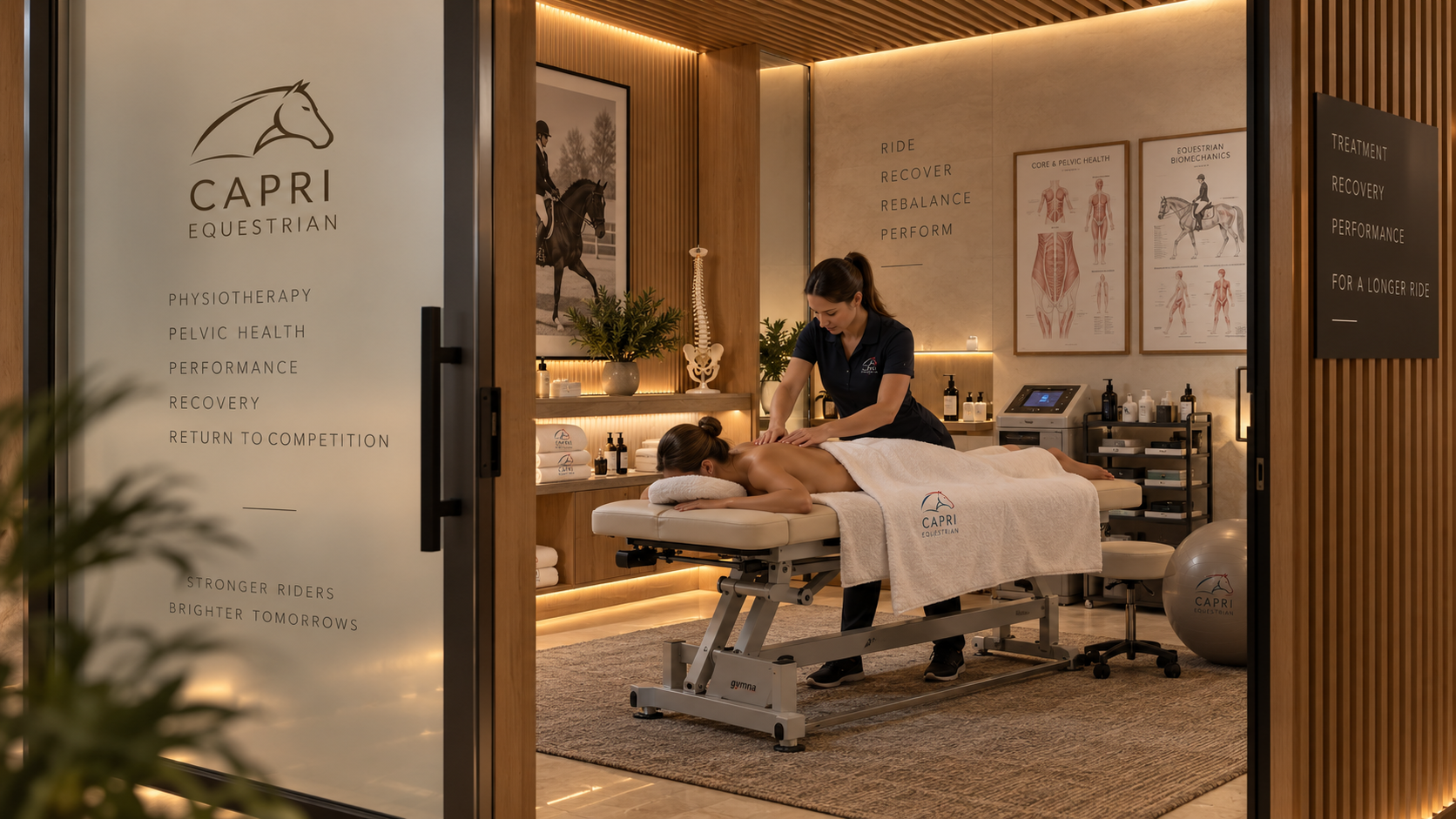 Concept rendering &mdash; rider physiotherapy and treatment room